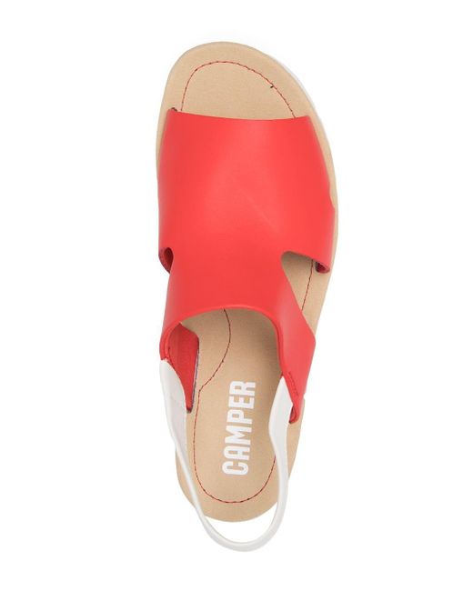 Sandalias de Camper de color Rojo Mujer Zapatos de Zapatos planos sandalias y chanclas de Sandalias planas 