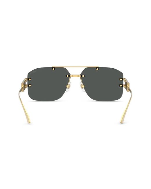 Versace Gray Pilot-Frame Sunglasses for men