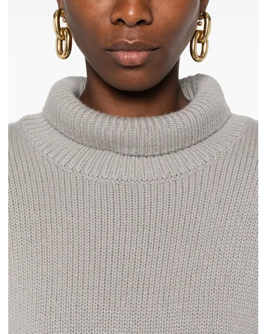 Lisa Yang Gray Fleur Sweater