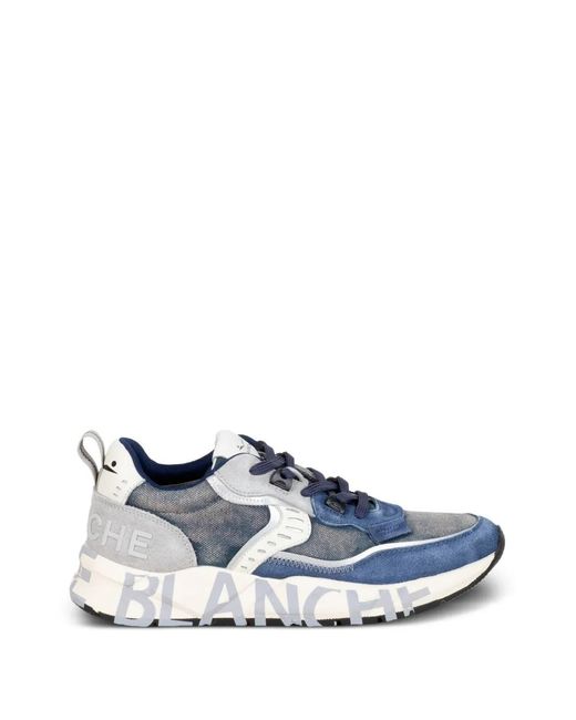 Voile Blanche Blue Lettered Sneakers for men