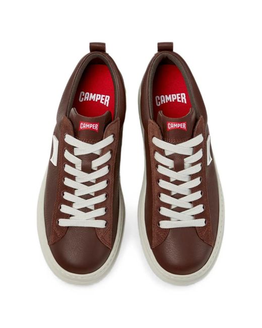 Camper Brown Runner Four Leather Sneakers for men