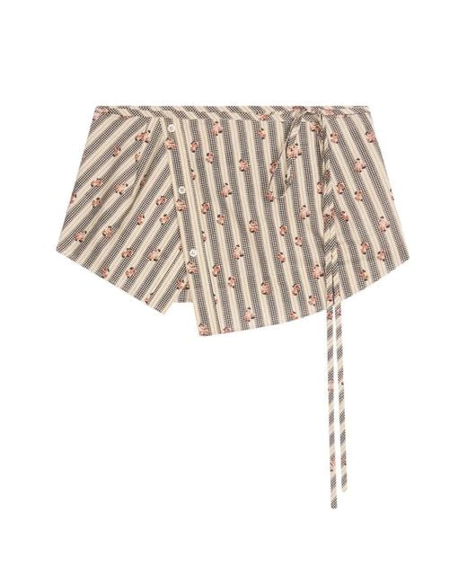 Dries Van Noten Natural Printed Cotton Wrap Belt for men