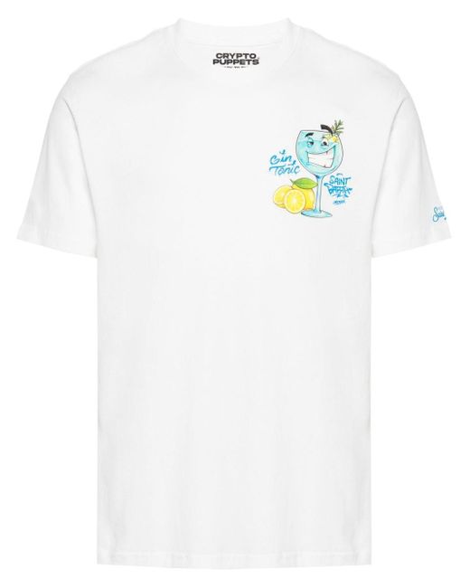 X Crypto Puppets t-shirt à imprimé gin Mc2 Saint Barth pour homme en coloris White