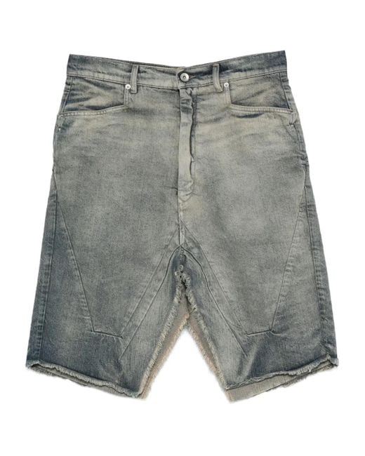 Rick Owens フレイドパネル デニムスカート Gray