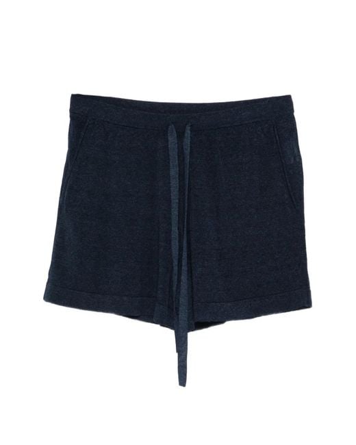 P.A.R.O.S.H. Blue Drawstring-Waist Shorts