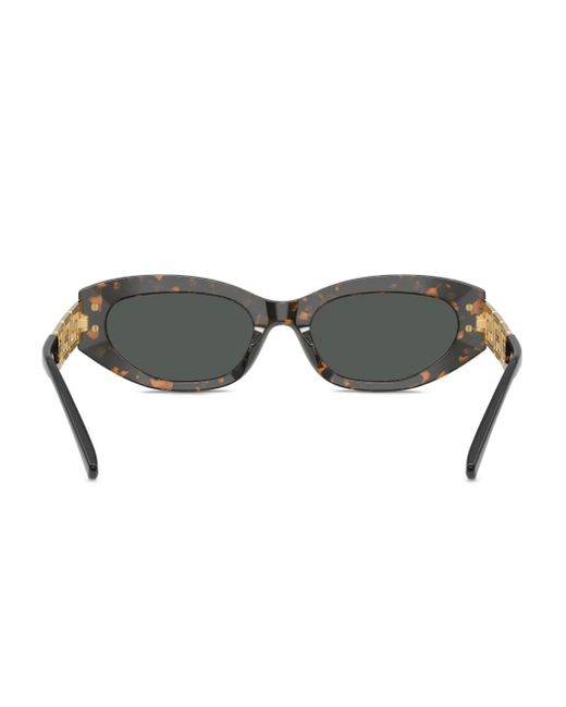 Versace Gray Round-Frame Sunglasses