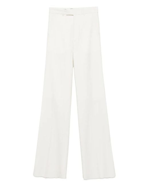 Amiri White Creqased Flare Trousers for men