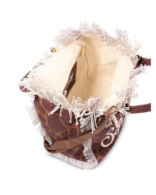 Mc2 Saint Barth Pink Fringed-Detail Tote Bag