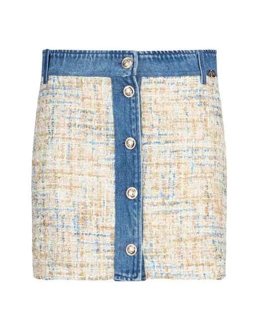 Liu Jo Button-Up Mini-Rok in het Blue