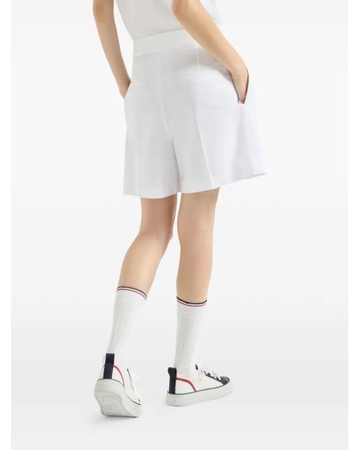 Brunello Cucinelli White Cotton Piqué Shorts
