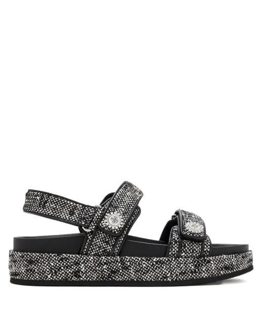Tory Burch Black Embellished Platform Sandals