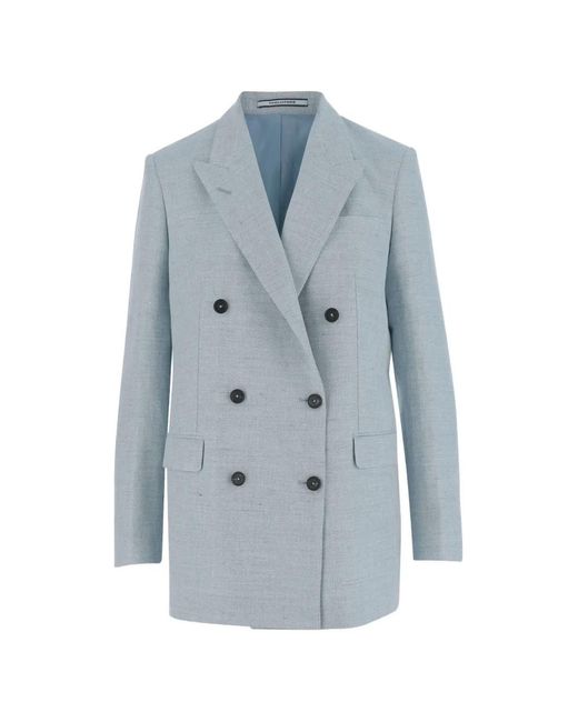Tagliatore Blue Double-Breasted Blazer