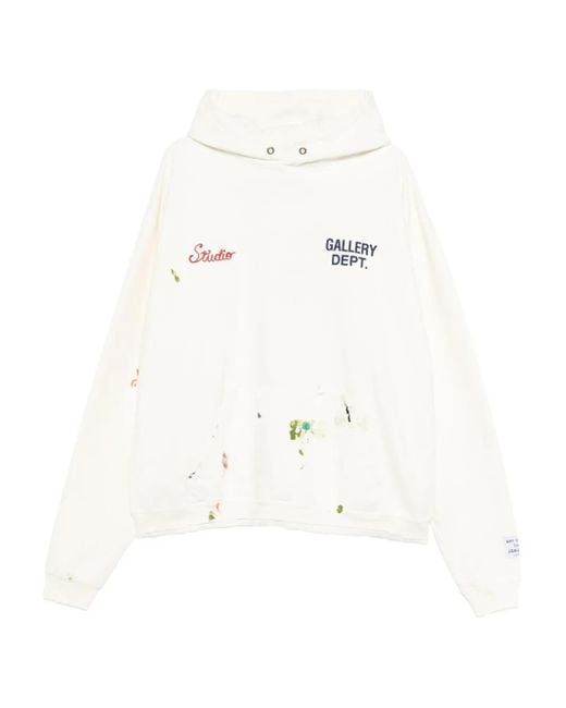 GALLERY DEPT. Sweater Met Grafische Print En Capuchon in het White