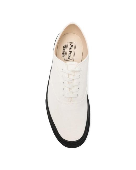 Mr Fliks White Redondo Lace-Up Sneakers for men