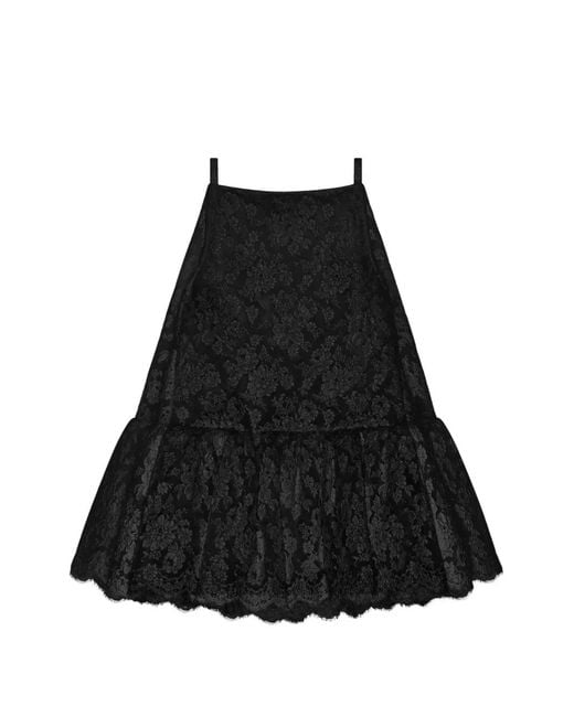 Givenchy Black Sliced Mini Ruffled Dress