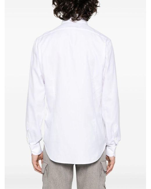 Eleventy White Dandy Cotton Blend Shirt for men