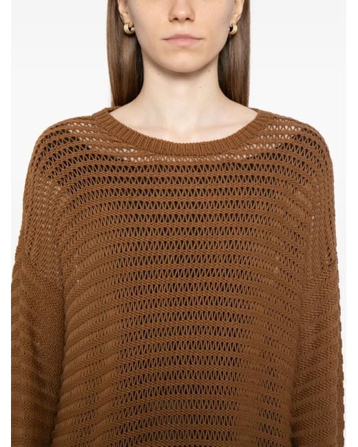 Top con cuello redondo Eileen Fisher de color Brown