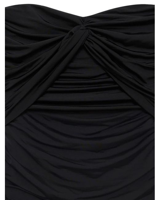 Robe courte Ravine à fronces Anine Bing en coloris Black