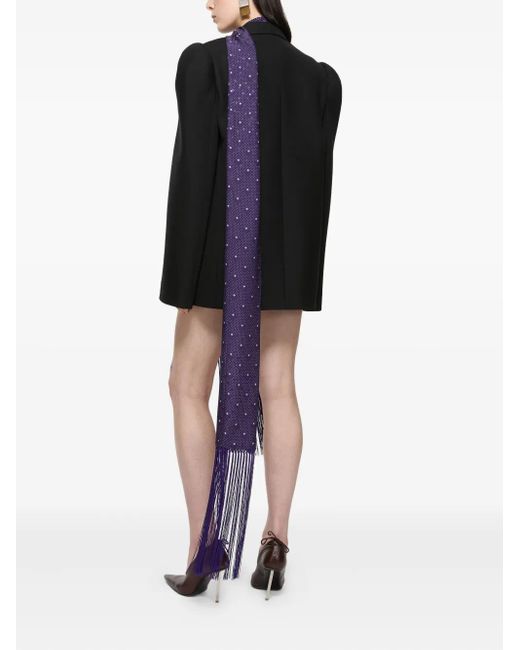 Acne Black Puff-Sleeve Double-Breasted Jacket