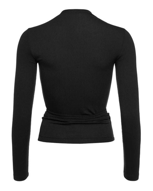 Eres Black Charlotte Wrap Top