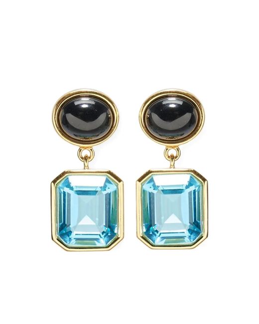 Lizzie Fortunato Blue Stone-Embellished Earrings