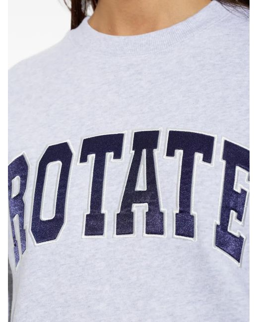 ROTATE BIRGER CHRISTENSEN White Logo-Appliqué Sweatshirt