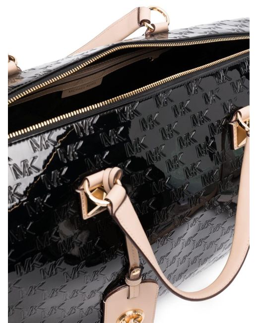 MICHAEL Michael Kors Grayson Monogramembossed Duffel Bag in Black Lyst