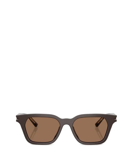 Giorgio Armani Brown Browline Sunglasses