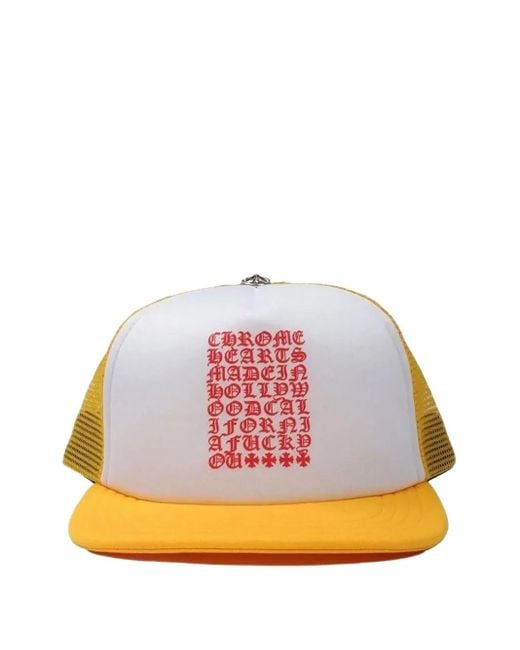 Gorra trucker con letras tipo tabla optométrica Chrome Hearts de hombre de color Pink