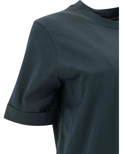 Camiseta de algodón con cuello redondo Soeur de color Blue