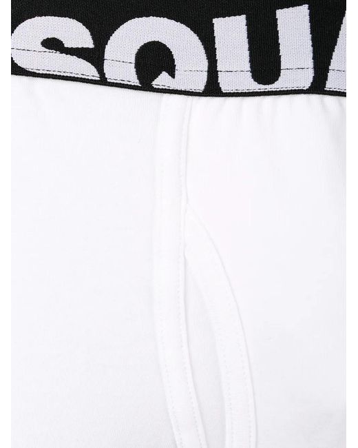 DSquared² White Logo Waistband Boxers for men