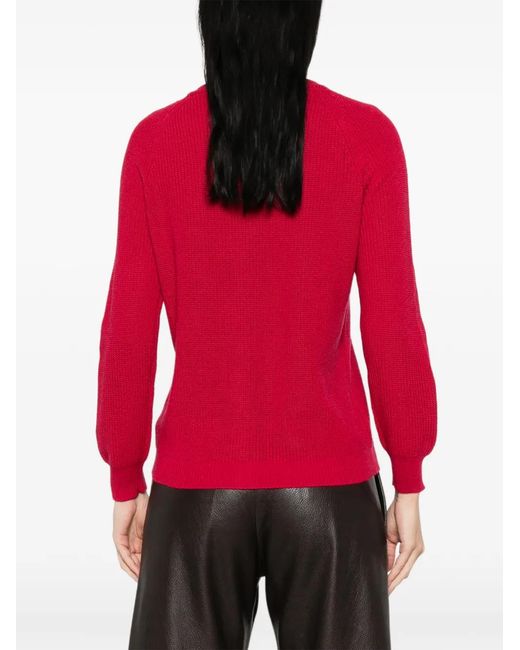 Be You Red Buttoned Cardigan