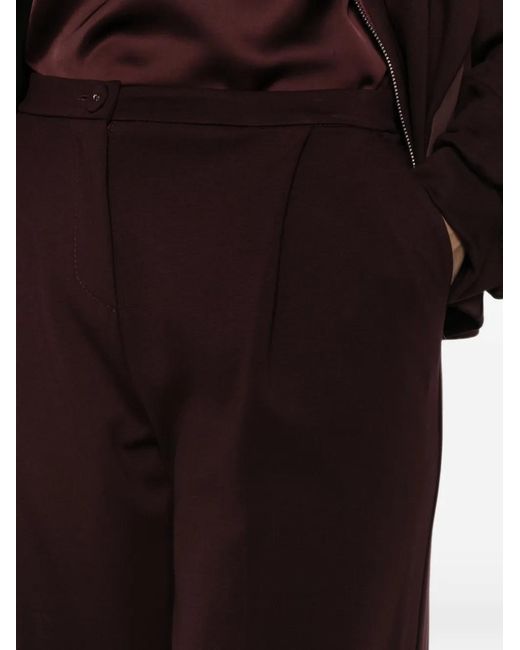 Imperial Purple Pleated Wide-Leg Trousers