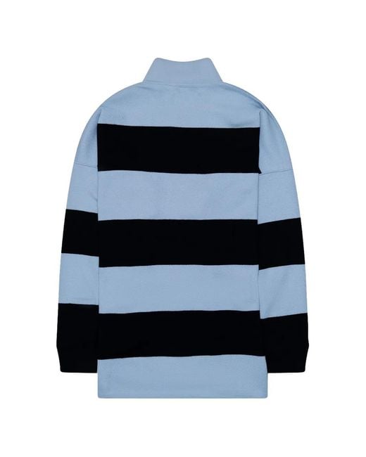 PROTOTYPES Blue Laurel Striped Wool Sweater for men