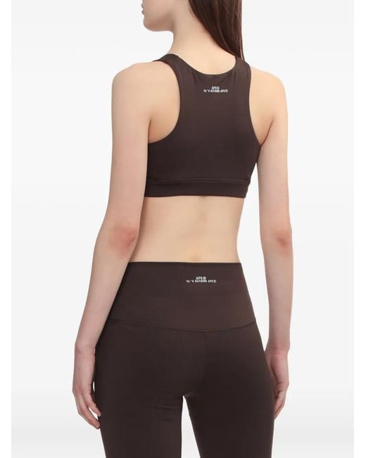 A Bathing Ape Brown Scoop-Neck Sport Bra
