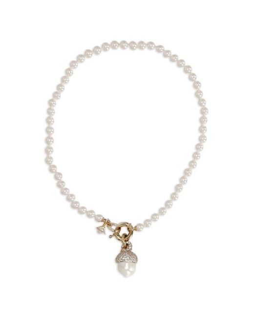 Vivienne Westwood White Cream Pearl Pendant Necklace