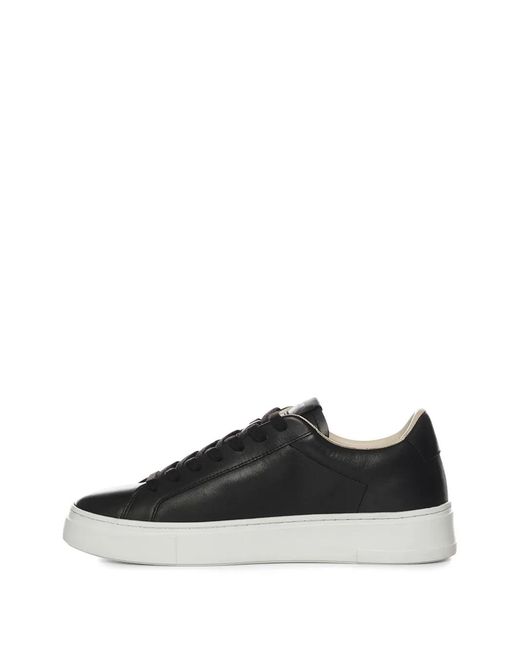 Crime London Black Extralight Leather Sneakers for men