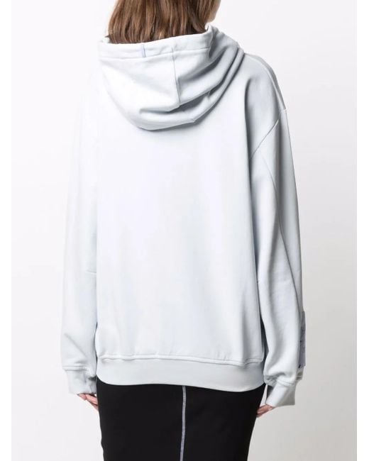 McQ Alexander McQueen Gray Logo-Patch Sleeve Hoodie