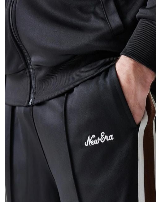 KTZ Black Logo-Embroidered Side-Stripe Track Pants for men