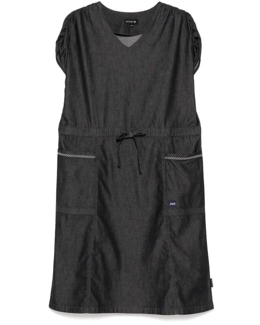 SPORT b. by agnès b. Black V-Neck Denim Dress