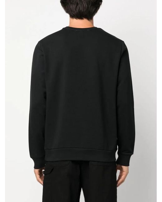 Iceberg Black Logo-Print Cotton Sweatshirt for men
