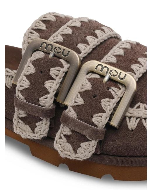 Mou Brown Sabot Sandals