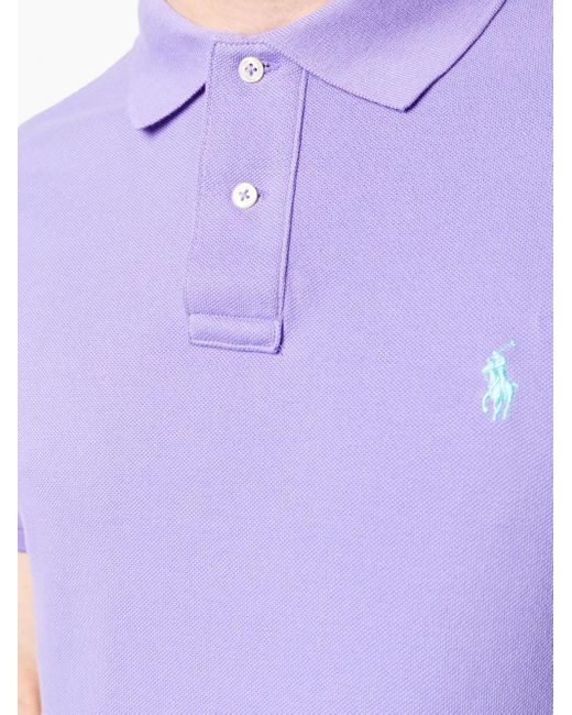 Polo Ralph Lauren Purple Short Sleeves Knit Polo Shirt for men