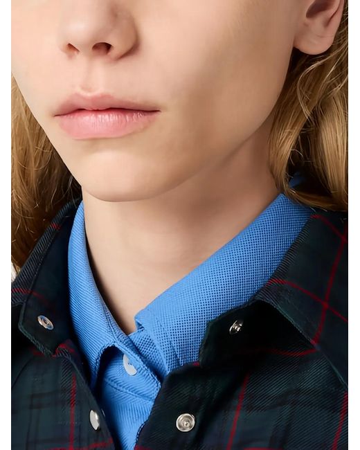 Miu Miu Black Tartan Check Mini Shirt Dress