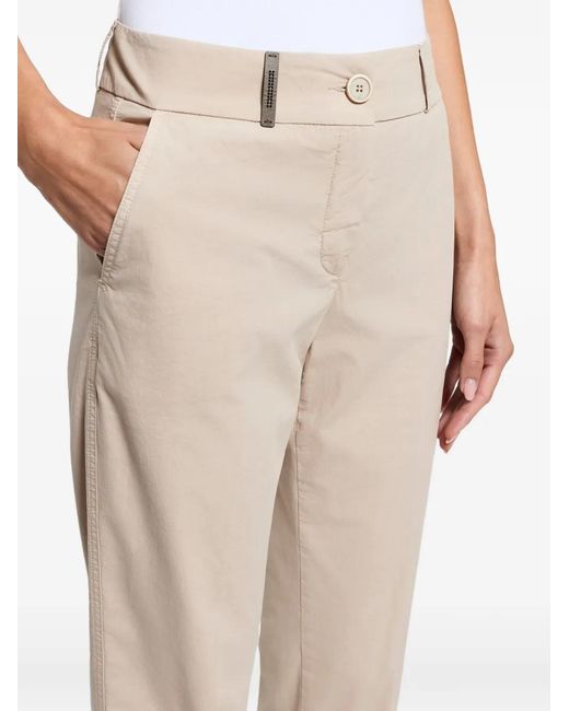 Peserico Natural Buttoned Trousers