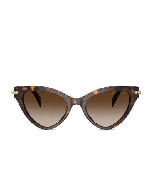 Michael Kors Brown Tortoiseshell Cat-Eye Sunglasses