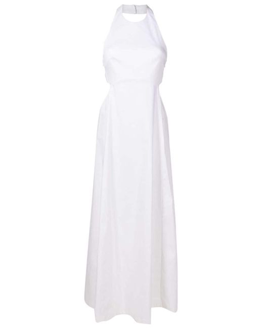 Adriana Degreas White Cotton-blend Beach Dress