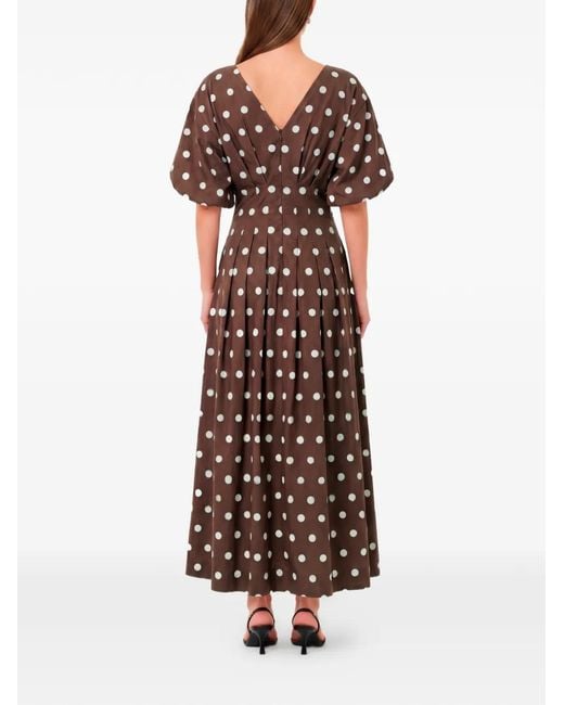 Nicholas Brown Vicky Polka-Dot Maxi Dress