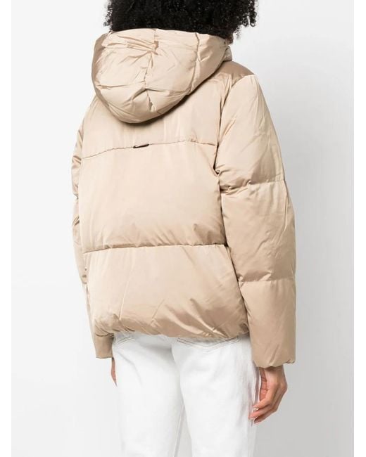 Tommy Hilfiger Natural Logo-Embroidered Hooded Puffer Jacket