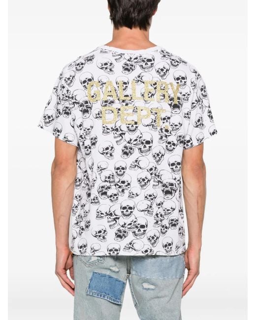 GALLERY DEPT. White Skull-Print T-Shirt